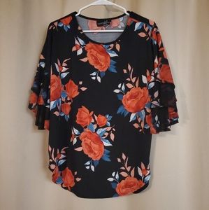 L AVENUE Floral Blouse